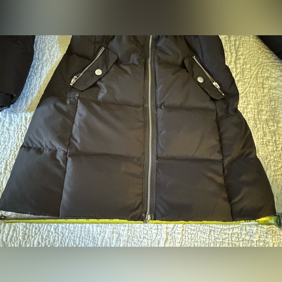 Mango Quilted Long Coat, Chocolate Brown, Size L - Picture 13 of 17